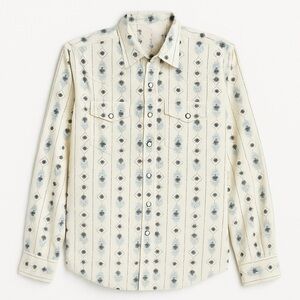 Fossil Men’s Medium Western Cowboy Shirt Y2K Pearl Snap Button Rodeo Top Vintage